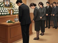 단정한 검은색 정장 예시